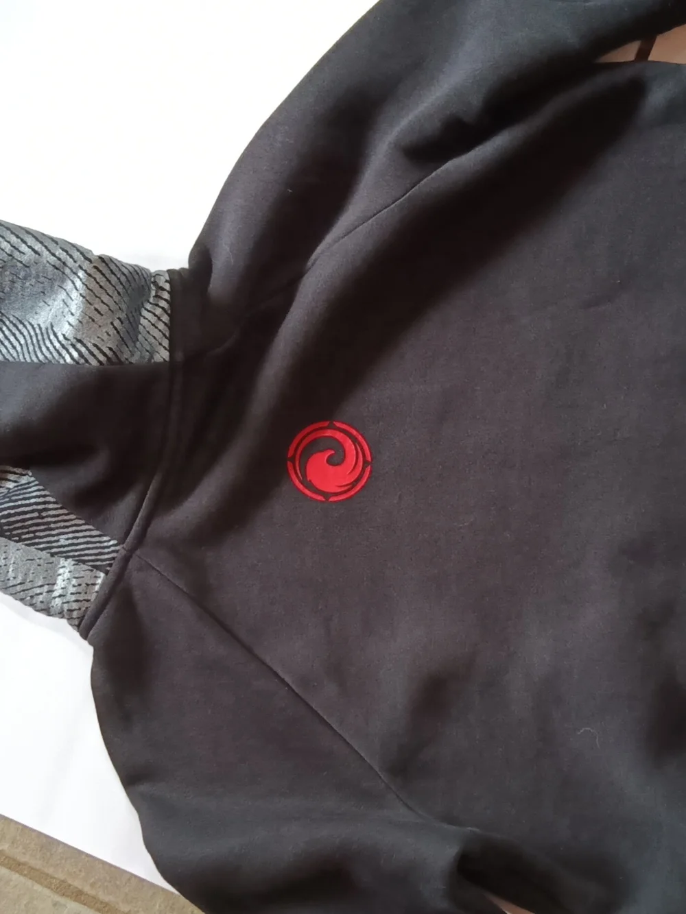 Nike Black Pullover Hoodie with Red Logo
